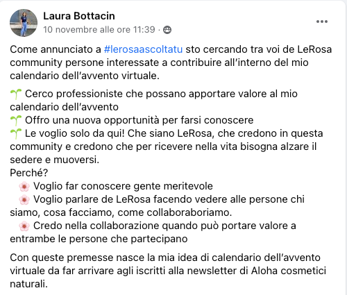 laura bottacin community lerosa