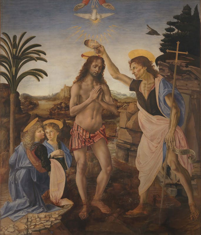 battesimo di cristo di andrea del verrocchio e leonardo da vinci