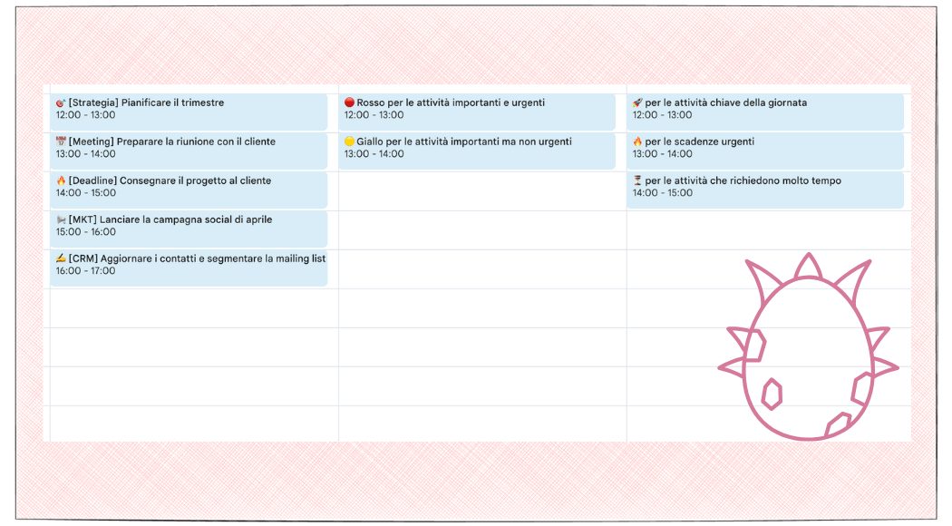 colori progetti task appuntamenti
